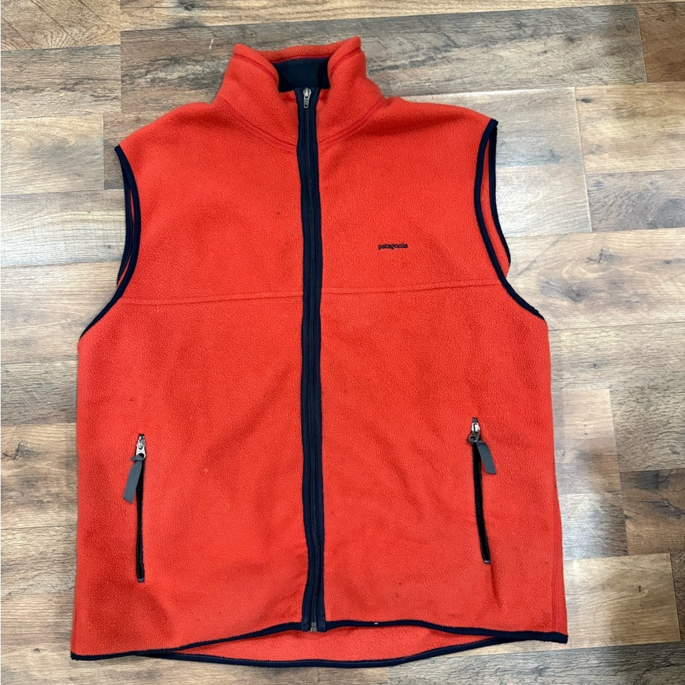 Patagonia Synchilla Vest Men’s XL Red Fleece Full Zip Made In USA
